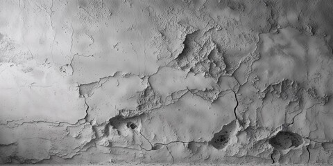 Naklejka premium Eroded plaster wall with porous and cracked texture