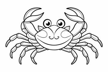 coloring page line art the crab black vector