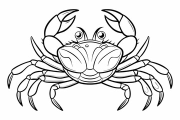 coloring page line art the crab black vector