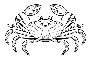 Obraz premium coloring page line art the crab black vector