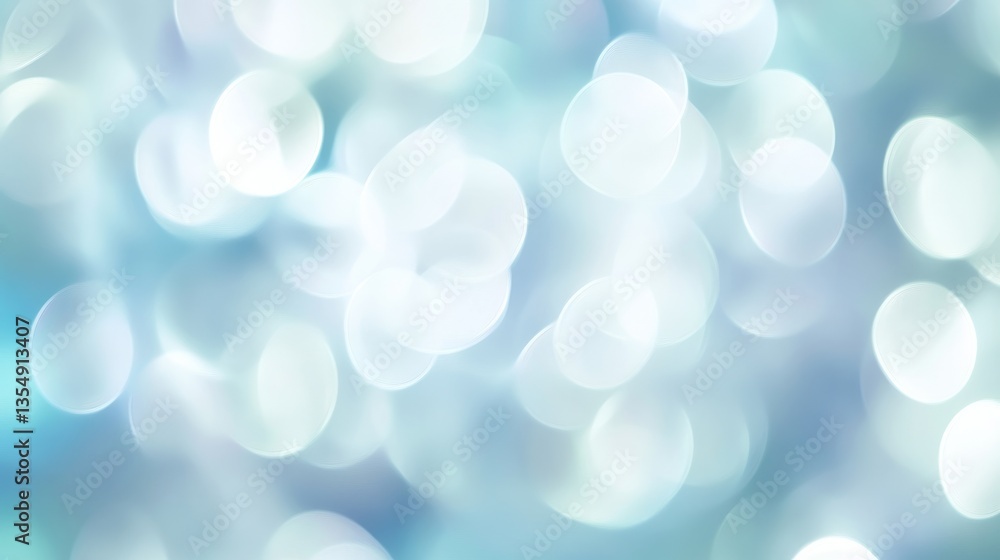 Poster colorful abstract background featuring soft, blurred bokeh lights in various shades of blue, creatin