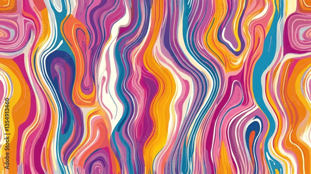 Poster abstract swirling pattern in vibrant colors creating a dynamic visual experience for creative projec