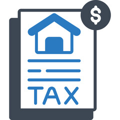 House Tax Percentage vector icon in color style 