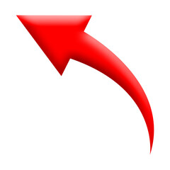 red arrow isolated on white