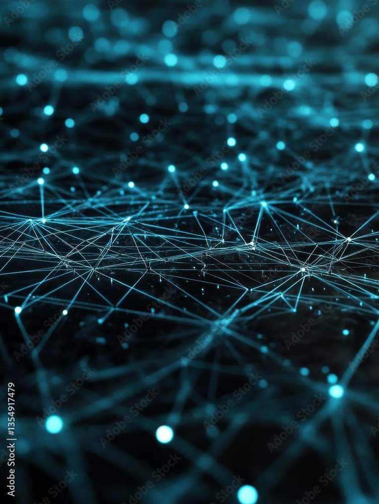 Poster a glowing network of lines connecting cities around the world, symbolizing global connection and com