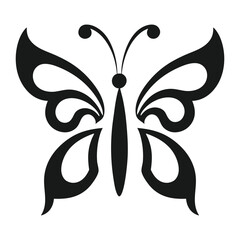 "Elegant Butterfly Silhouette 1Vector &ndash; Minimalist Black and White Design"