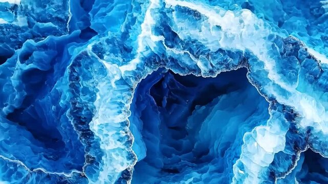 A close-up view of a blue Sodalite agate stone, showcasing its intricate layers and patterns. The vibrant blue hues blend beautifully, creating a mesmerizing natural design mineral pattern texture.
