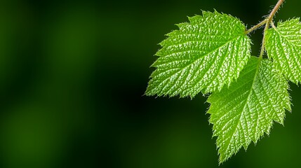 Fototapeta na wymiar Close Up of Lush Green Leaves Bokeh Nature Background for Organic Design