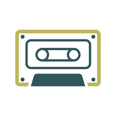 Audio cassette tape vector icon