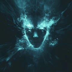 Luminescent Shapeshifting Entity in a Futuristic Digital Realm