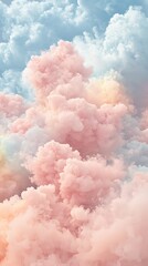 Pastel Cloudscape: Dreamy Sky Texture.