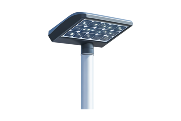 Solar Powered Light Isolated on White and Transparent Background PNG Image.