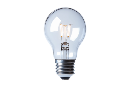 Solar Powered Bulb Isolated on White and Transparent Background PNG Image.