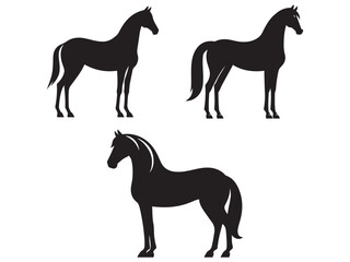 horse silhouette vector