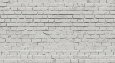 Obraz premium A textured white brick wall with a uniform pattern showcasing subtle cracks and variations, giving a rustic yet clean look perfect for modern design backgrounds.