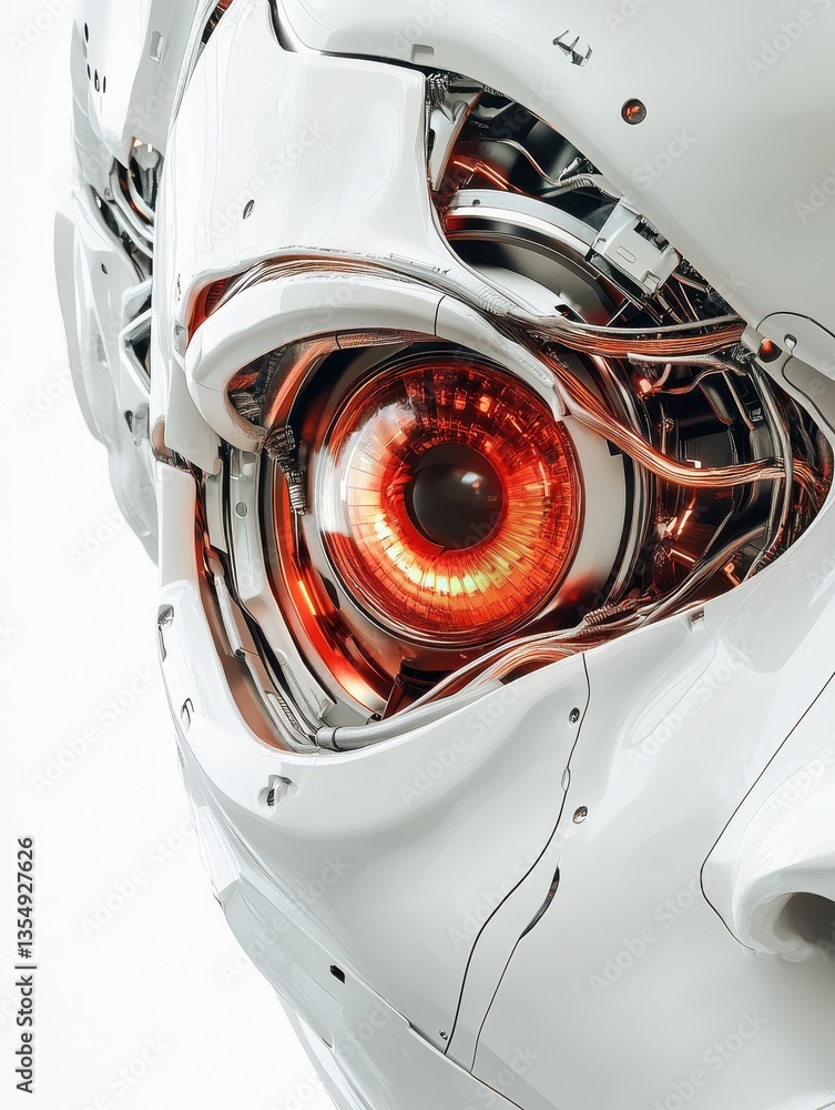 Poster eye of futuristic and innovative imagery ai and automation use of artificial intelligence and automa