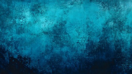 Vibrant Cerulean Abstract Silhouette with Indigo Gradient