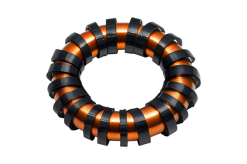 Electronic Coil Isolated on White and Transparent Background PNG Image.