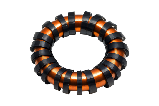 Electronic Coil Isolated on White and Transparent Background PNG Image.