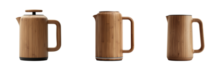 Stylish eco-friendly bamboo drinkware minimalist kitchen photography