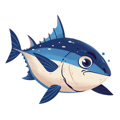Tuna illustration in vector and flat design style