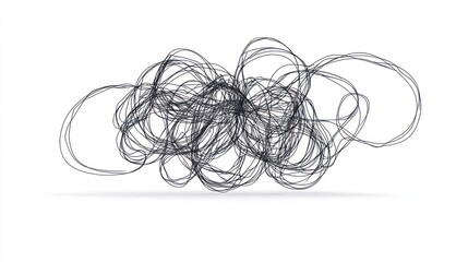 Abstract tangled lines design