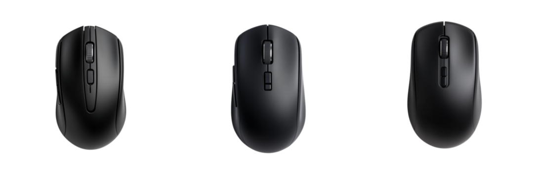 Close-up mouse designs in tech workshop product photography studio