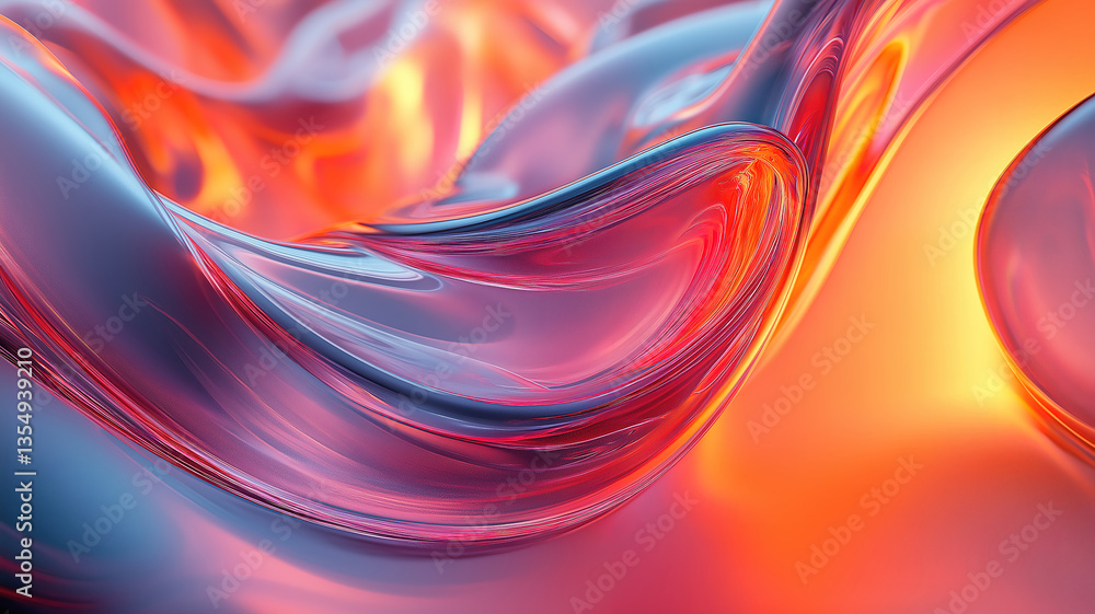 Poster conceptual representation of abstract technology focusing on futuristic design and innovation