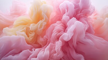Fototapeta premium Soft swirling fabric forms in a gradient of pastel colors