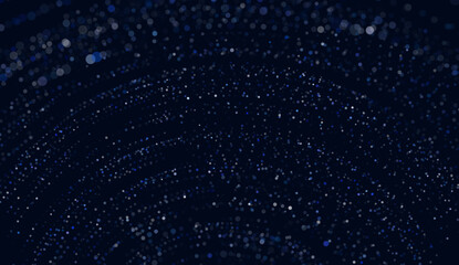 Evolution of data. Vector explosion motion dots lines background. Small particles strive out of center. vector illustration use for quantum technology, digital, communication.