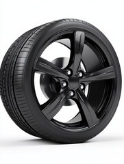 Obraz premium PNG Black car vehicle wheel white background