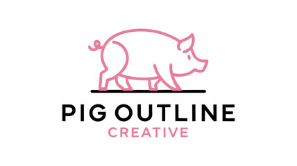 Pig Outline Creative - Fun and Playful Design for Creative Businesses
