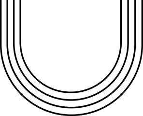 Abstract Minimalist Lined Shape