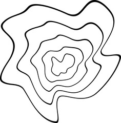 Abstract Minimalist Lined Shape