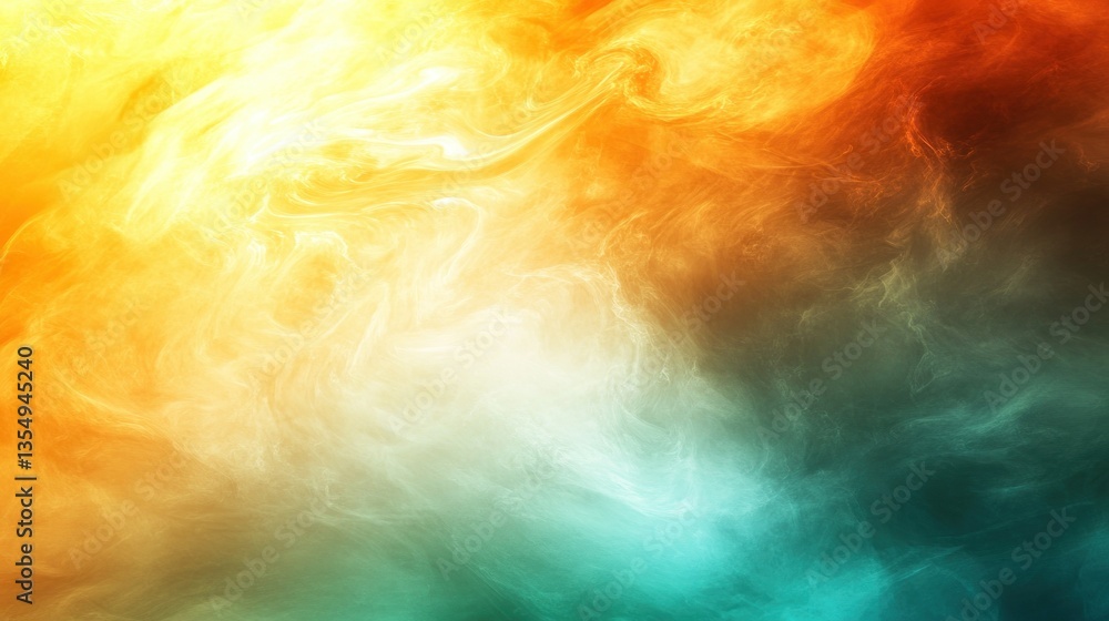 Poster an abstract display showing bright colors swirling and merging seamlessly