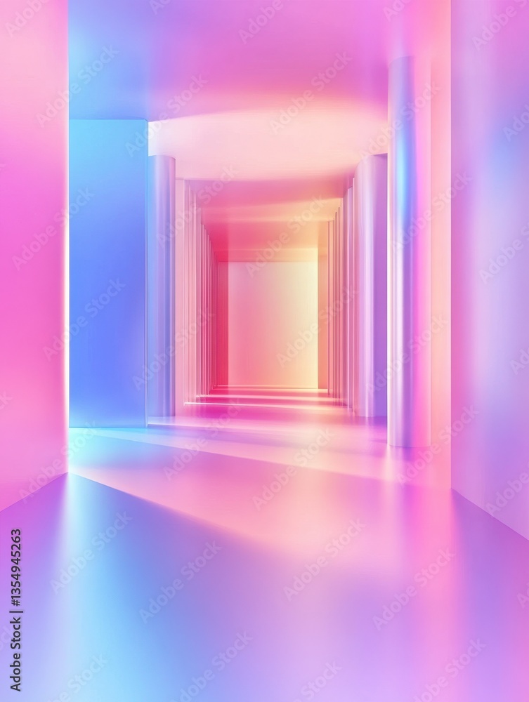 Aufkleber pink blue abstract background broadcasting studio with gradient light gradient glow background