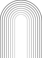 Abstract Minimalist Lined Shape