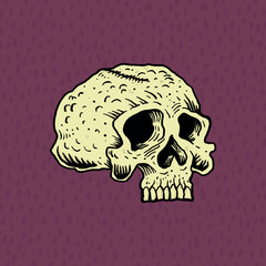 Textured Skull Illustration.eps