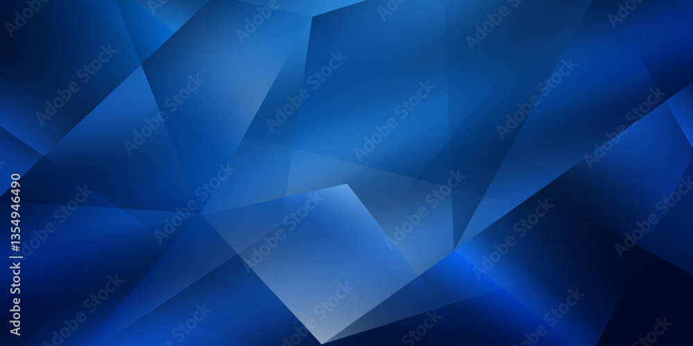 Poster a vibrant blue abstract background with sharp geometric lines and soft gradients for a bold, clean d