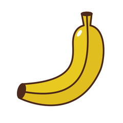 Pop banana fruit icon. Vector.