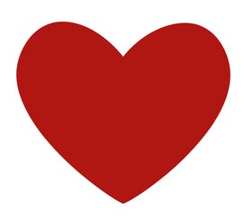 red heart on white background