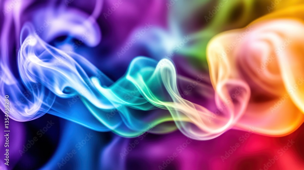 Poster beautiful colorful wisps of smoke create an abstract artistic background image