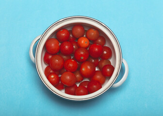 Tomatoes in a vintage pot