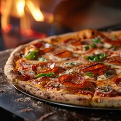 pizza with salami