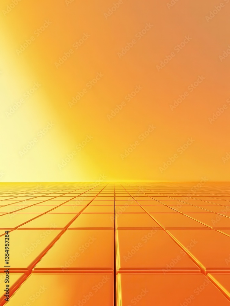 Poster abstract orange gradient background with low angle perspective
