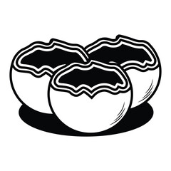 Coconut Line Art Illustration Icon