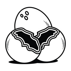 Coconut Line Art Illustration Icon