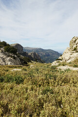 Panorama from the pick de L'ofre, Sierra de Tramuntana, Mallorca, Spain