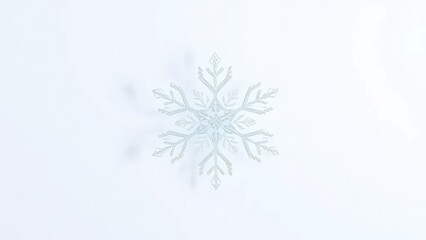 Dainty snowflake on white background with sparkle effect, snowflake, shimmering, icicle