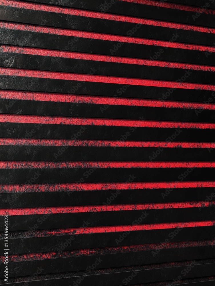 Poster abstract horizontal red lines on a black background with shadows, pattern, abstract, horizontal, red